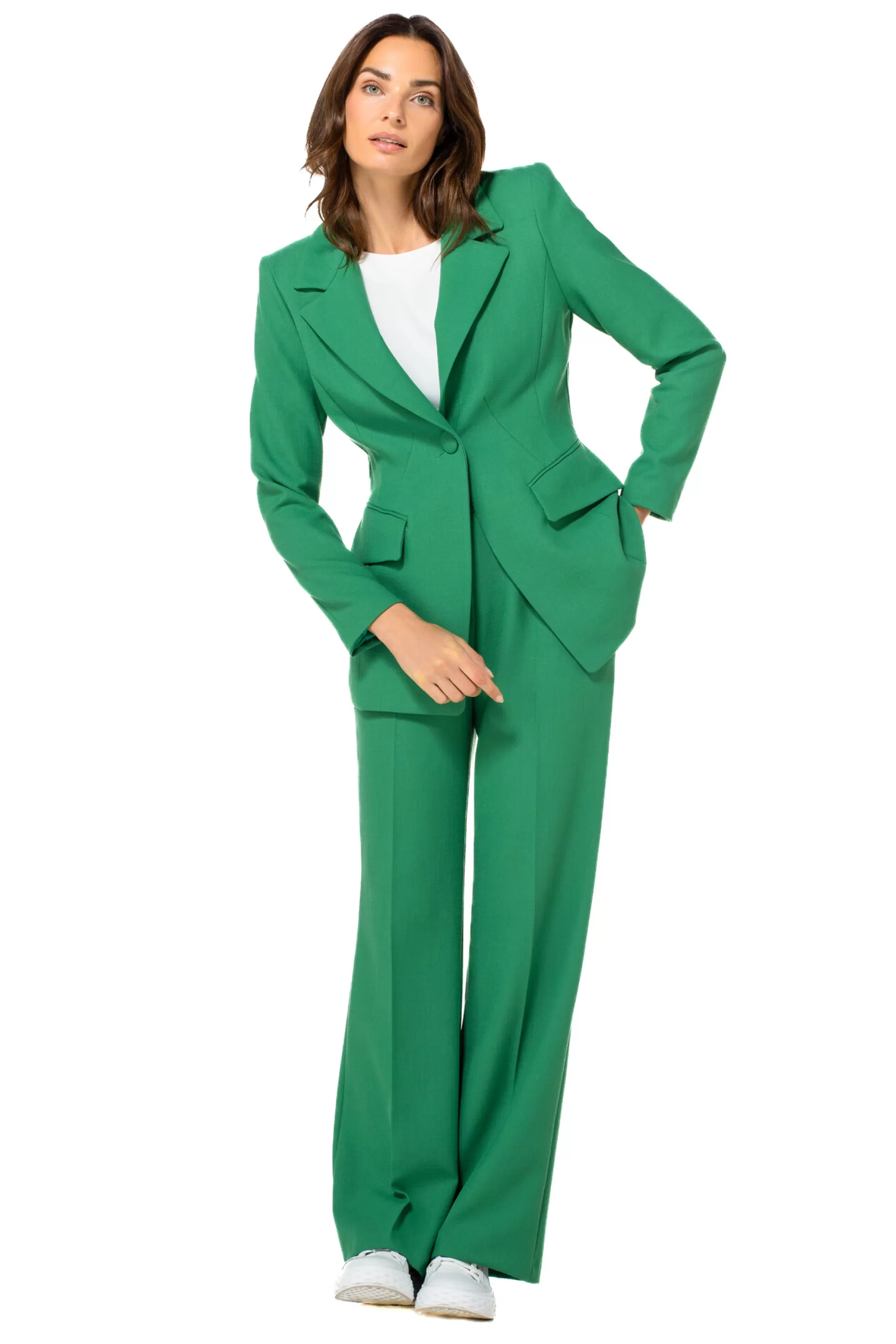 Caroline Biss 1523-62 / Comfortabele Citylook Broek, Recht Been, Normal Waist*Vrouwen Broeken