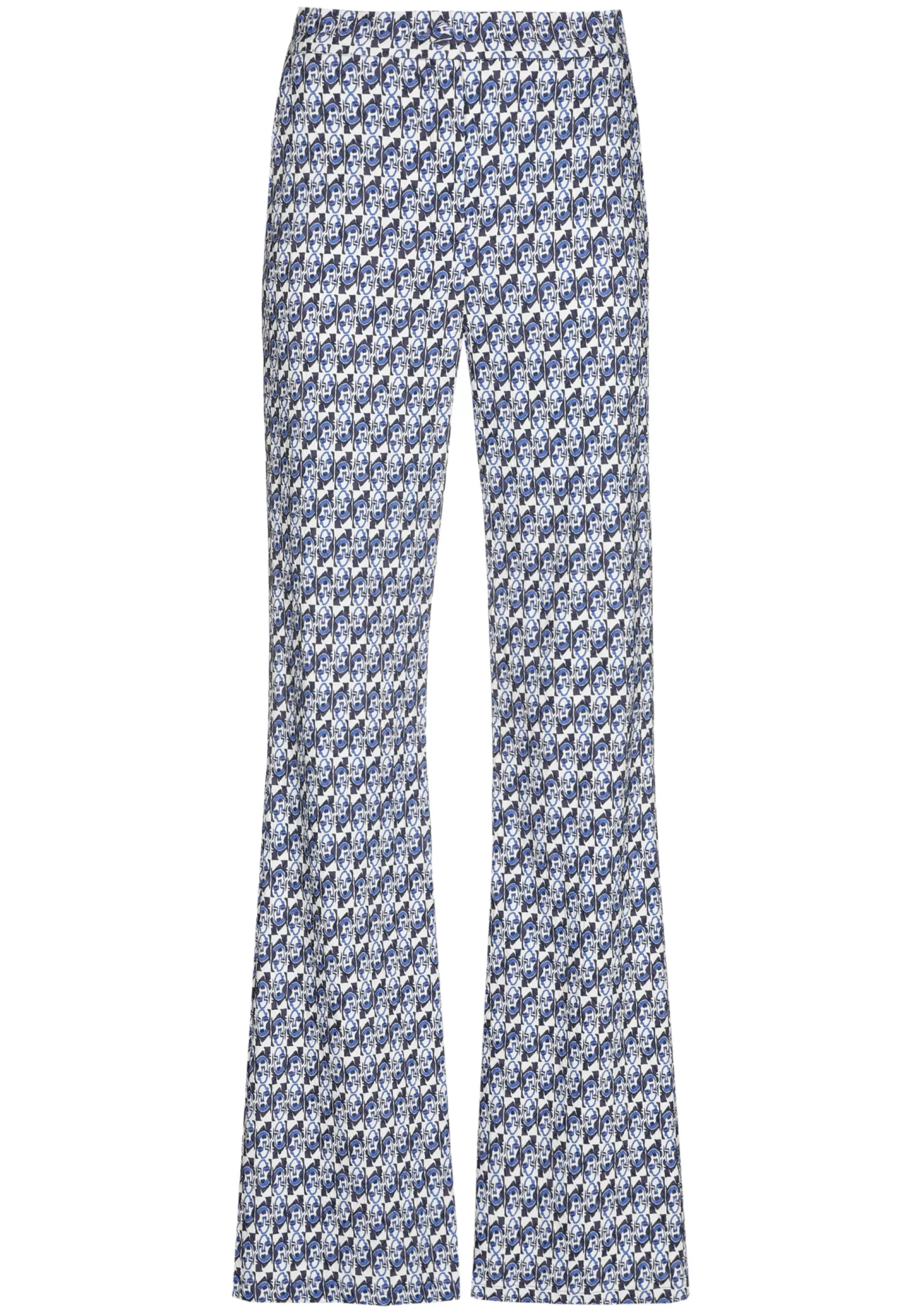 Caroline Biss 1550-29 / Comfortabele Broek, Bootcut, Normal Waist, Pop-Art Print*Vrouwen Broeken