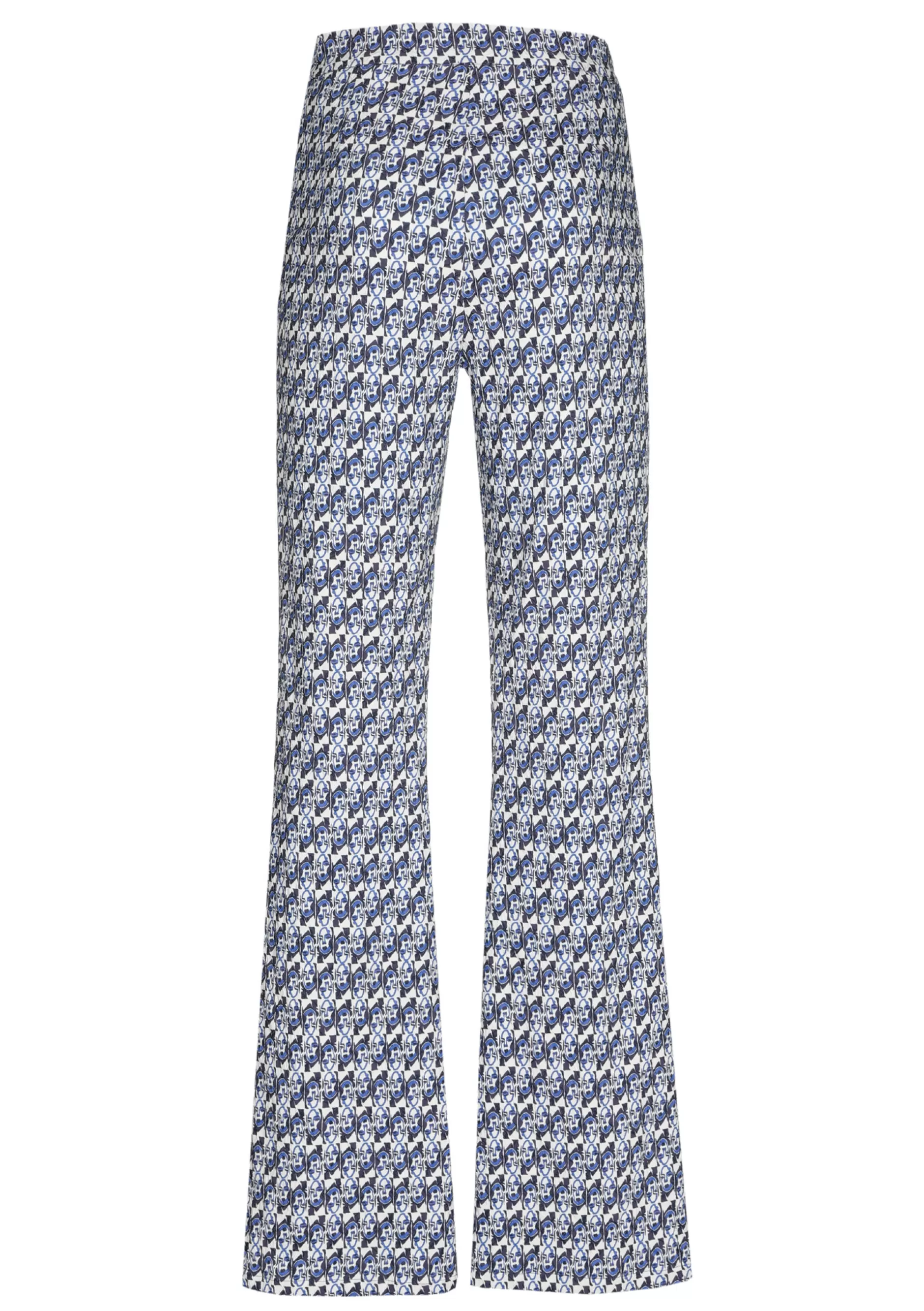 Caroline Biss 1550-29 / Comfortabele Broek, Bootcut, Normal Waist, Pop-Art Print*Vrouwen Broeken