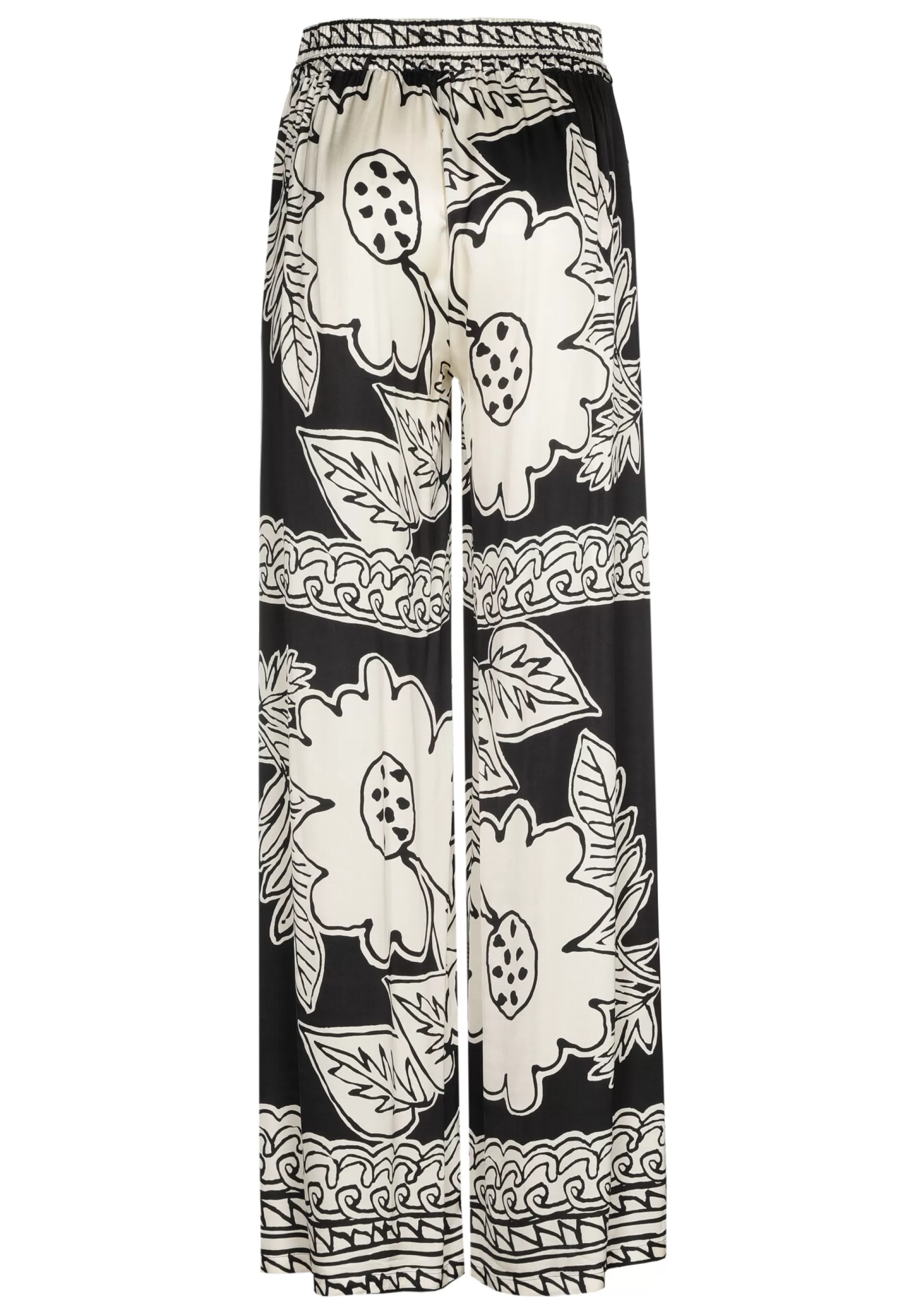 Caroline Biss 1560-19 / Soepelvallende Shiny Broek, Rechtbeen, Normal Waist*Vrouwen Broeken