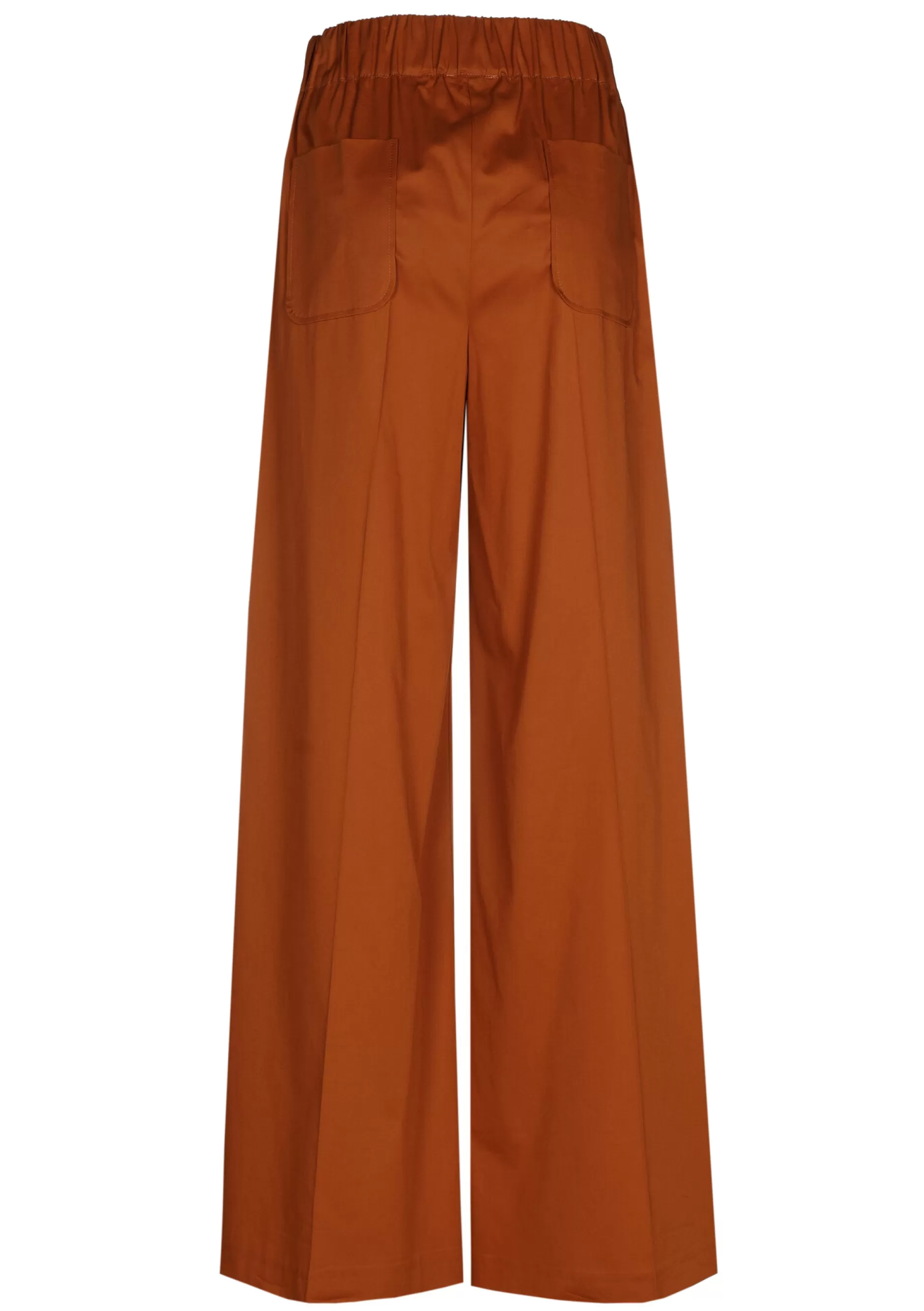 Caroline Biss 1569-35 / Comfortabele Wijde Broek In Katoen, Normal Waist*Vrouwen Broeken