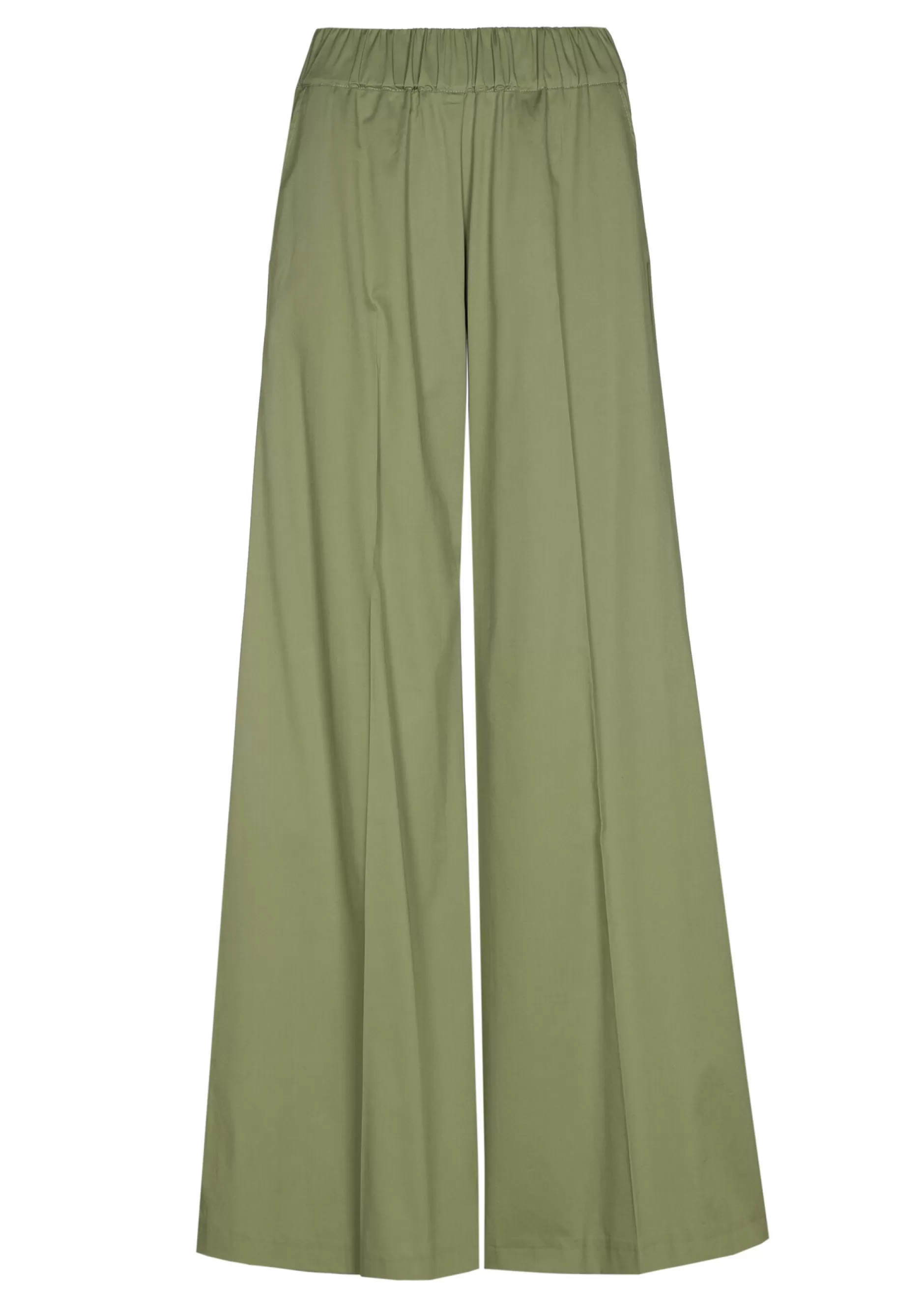 Caroline Biss 1569-60 / Comfortabele Wijde Broek In Katoen, Normal Waist*Vrouwen Broeken