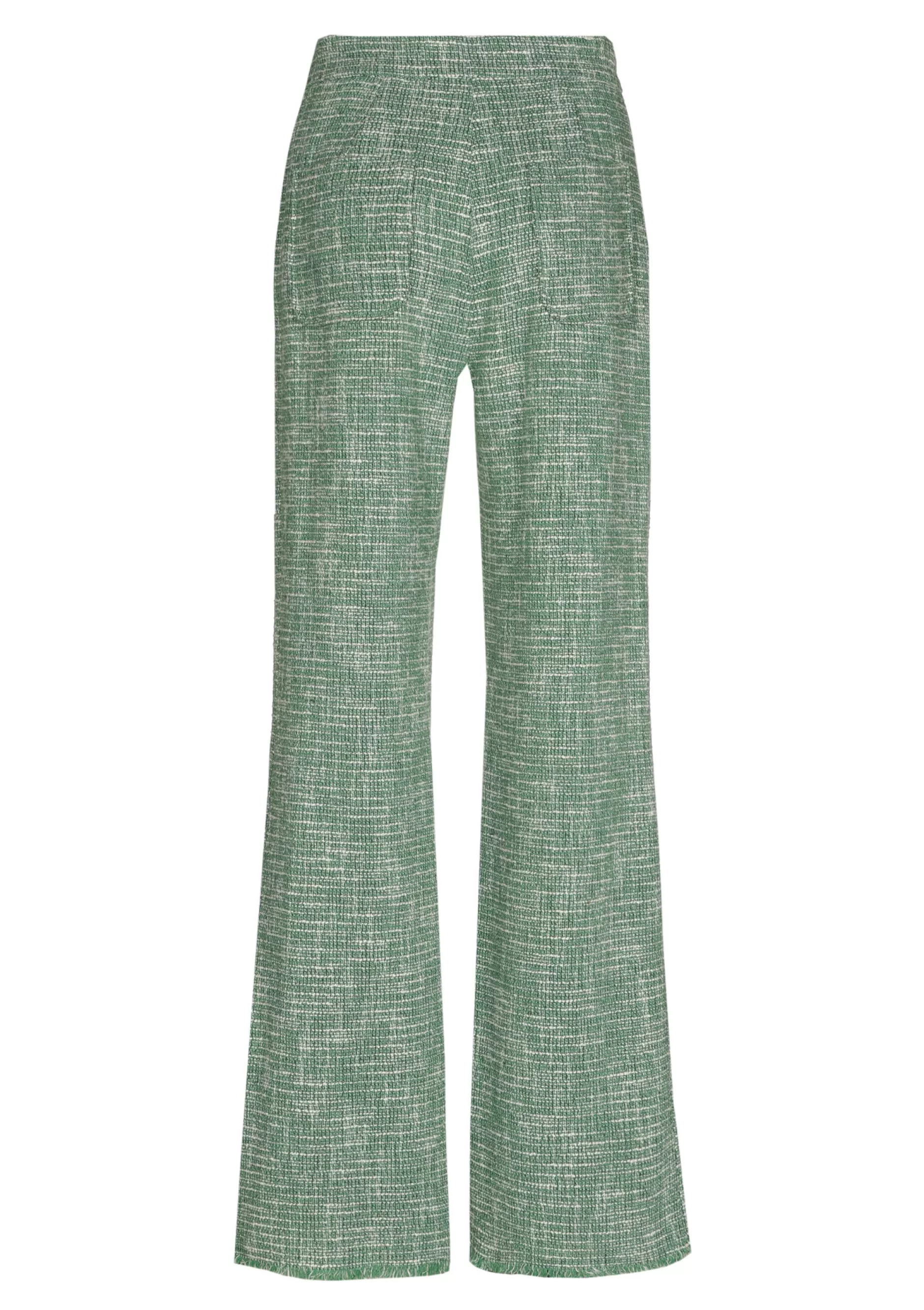 Caroline Biss 1588-62 / Broek In Fijne Bouclette, Wijd Been, Normal Waist*Vrouwen Broeken